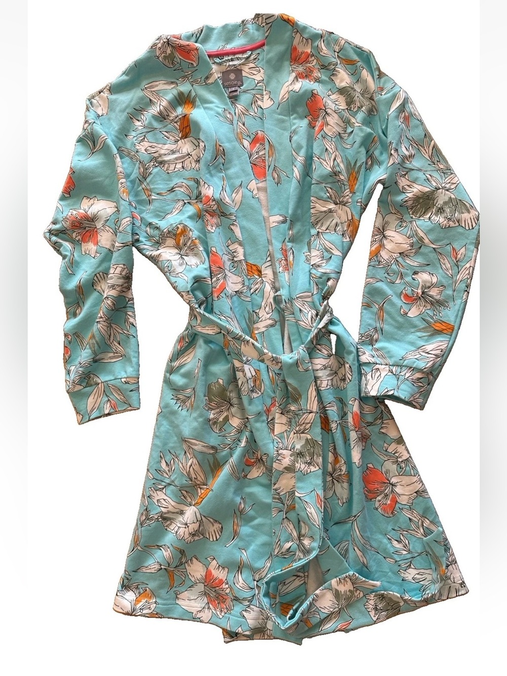 New without tags Sesoire floral robe in a gorgeous aqua blue floral print 🩵
